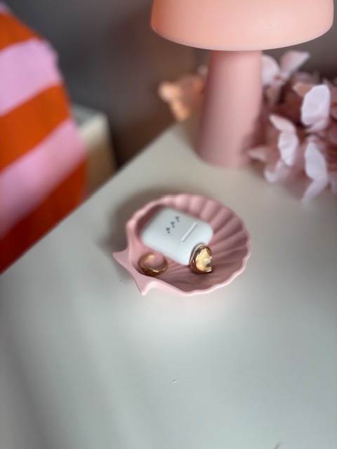 Vide-poche coquillage rose