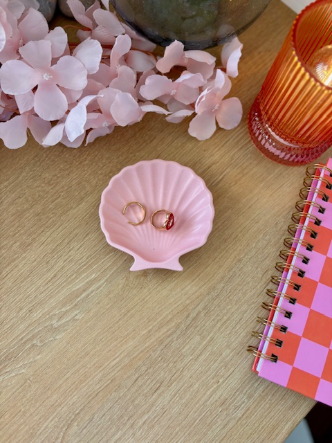 Vide-poche coquillage rose