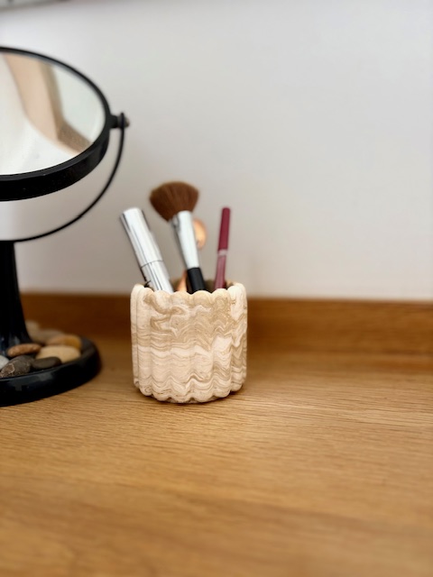 Pot terrazzo beige bubble