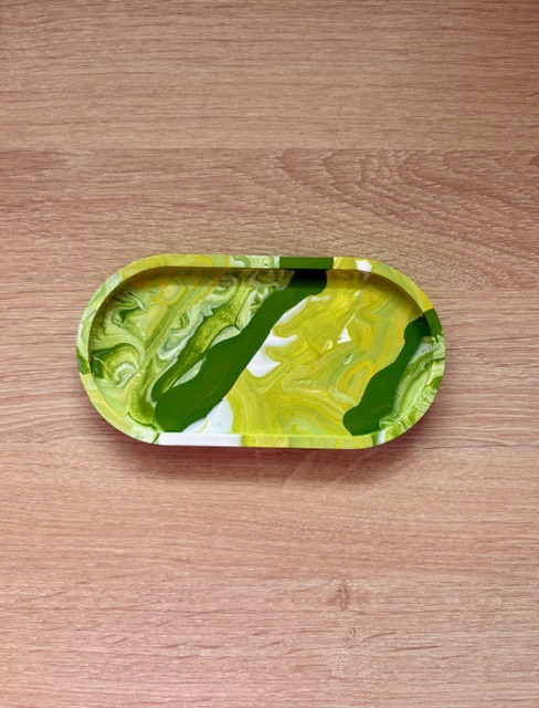 Vide-poche marbré vert