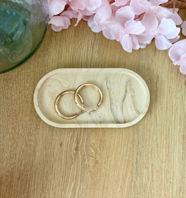 Vide-poche marbré beige