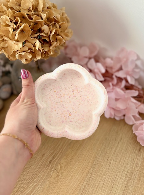 Fluffy fleur terrazzo multicolore