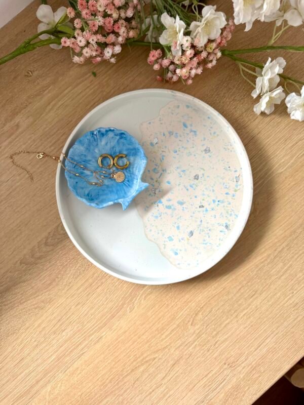 Plateau bicolore bleu