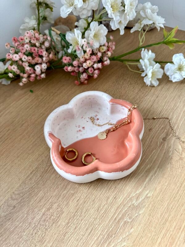Fluffy fleur bicolore terracotta